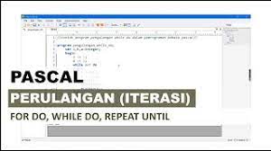 Contoh program pascal perulangan while do. Pascal Perulangan Iterasi For Do While Do Repeat Until Youtube
