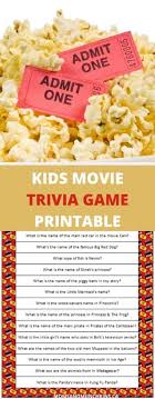 Only true fans will be able to answer all 50 halloween trivia questions correctly. Kids Movie Trivia Free Printable Moms Munchkins