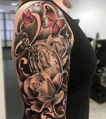 100 Awesome Watch Tattoo Designs Cuded Watch Tattoos Half Sleeve Tattoo Tattoo Sleeve Designs