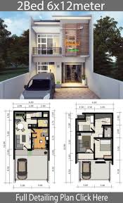 Home Design Plan 6x12m With 2 Bedrooms Home Design With Plan Arsitektur Rumah Arsitektur Rumah Indah