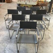 Living room, bedroom, dining room, patio Serie De 8 Chaises En Cuir Dans L Esprit De Marcel Breuer Nord Factory