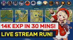 We Can Farm Character Experience Live Farm Test Run Genshin Impact Youtube