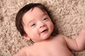 If both parents are brunette, they can only have a blonde child if they both carry the recessive blonde trait. Parents Reveal Their Babies With Full Heads Of Hair Daily Mail Online