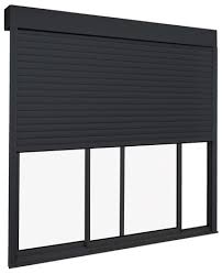 Baie Aluminium Coulissante Grise Volet Roulant Motorise Brico Depot