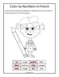 Color By Numbers In French Learning French For Kids French Numbers French Colors
