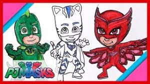 Serie pj maks, en la que unos niños en pijama, viven multitud de aventuras. Dibujar Y Colorear Heroes En Pijamas Colorea Pj Mask Youtube