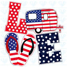 Love Bus Camping Flip Flop Merican Flag 4th Of July Svg Files For Silhouette Files For Cricut Svg Dxf Eps Png Instant Download Valentines Svg Svg Cricut