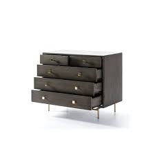 Black mid century modern dressers bedroom furniture the home depot. Chest Of Drawers 5 Drawers 110x55x95 Metal Gold Wood White