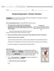 Dna profiling gizmo answer key activity b . Chickengenetics Codominance Doc Chicken Genetics Gizmo Lab All Questions Highlighted In Green Must Be Answered Activity A Codominant Traits Get The Course Hero