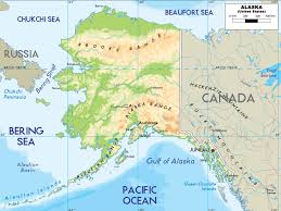 General map of alaska, united states. Alaska Counties Road Map Usa