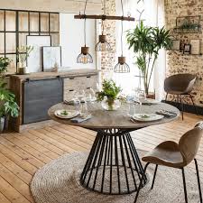 Table a manger pied or. Table A Manger Industrielle Ronde Pied Central Design Made In Meubles