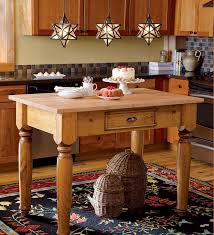 For instant storage and countertop space, try a kitchen island or a kitchen cart. Southern Pine Free Standing Kitchen Island American Country