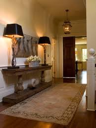 Cool Tall Hallway Table With Big Table Lamp And Hanging Lighting Tables Amazing Interior Decorations Use Ta Entrance Table Decor Foyer Design Entry Table Decor