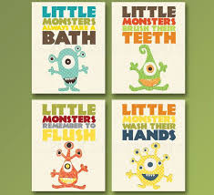 Kids Room Monster Art Kids Bathroom Art Art Wall Kids Kids Bathroom