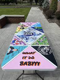 Custom Hand Painted Beer Pong Folding Table Etsy In 2020 Beer Pong Table Painted Beer Pong Table Designs Diy Beer Pong Table