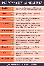 33 English Adjectives That Describe People And Personality English Adjectives Learn English Words English Vocabulary Words