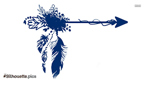Free Boho Floral Arrow Clipart Silhouette Silhouette Pics Retro x badge and vintage logo template set. silhouette pics