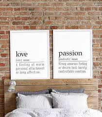 Definition Print Love Art Print Bedroom Decor Valentines Gift Etsy In 2020 Decor Bedroom Decor Home