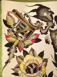 Pin On Tattoo Flash Spit Shade Liquid Acrylic