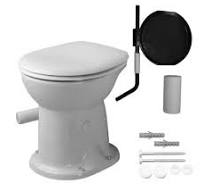 Trocken WC Klosett weiß Klappe 360x460x420mm +Gratis ...