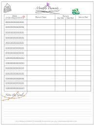 Free Bullet Journal Monthly Payments Tracker Printable Bullet Journal Free Printables Bullet Journal Printables Journal Printables
