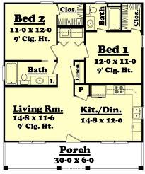 Small Country Home Plan Two Bedrooms Plan 142 1032 Country Style House Plans Monster House Plans House Floor Plans