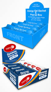 Cardboard counter display box mock up in front and side view. Energy Gel Counter Display Box Mockup Cover Actions Premium Mockup Psd Template
