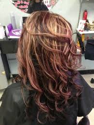 Red ombre hair color to blonde, amazing diy red hair dye choice shown by our girl~. Mahogany Red Blonde Highlights Chocolate Red Hair Color With Highlights Brown Blonde Hair Hair Color Highlights Chocolate Red Hair