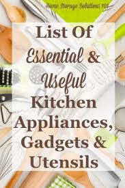 Essential Gadgets Small Kitchen Appliances List
