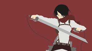 Perfect screen background display for desktop, iphone, pc, laptop, computer, android phone, smartphone, imac, macbook, tablet, mobile device. Hd Wallpaper Shingeki No Kyojin Mikasa Ackerman Minimalism Simple Background Wallpaper Flare