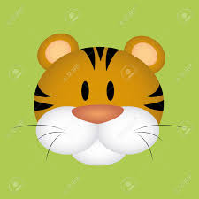 Abstract Cute Tiger Face On Green Background Royalty Free Cliparts Vectors And Stock Illustration Image 23262205