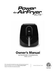 Click on an alphabet below to see the full list of models starting with that letter Power Airfryer Elite Gla 716 Owner S Manual Manualzz