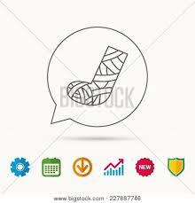 Gypsum Cast Foot Icon Vector Photo Free Trial Bigstock