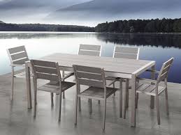 Gartenmobel Set Kunstholz Grau 6 Sitzer Vernio Terrasse Sitzgruppe Garten Essgruppe Essplatz Im Freien