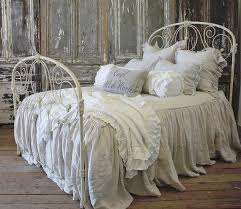 Many of these headboards are intricately designed with pieces of iron twisting and turning about within the frame. Parisian Antique Iron Bed By Fullbloomcottage On Etsy Shabby Bedroom Shabby Chic Bedrooms Iron Bed Frame