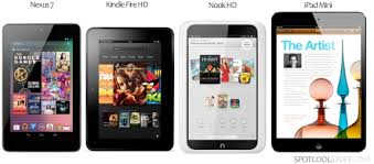 Apple Ipad Mini Vs Google Nexus 7 Kindle Fire Hd Nook Hd