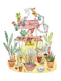 Le Banc Art Fantaisiste Illustrations D Encre Illustration