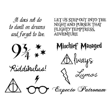 Harry Potter Temporary Tattoo Set Of 24 By Tattify On Etsy Harry Potter Tattoos Kleine Harry Potter Tattoos Tatowierungen