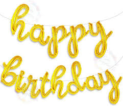 Maybe you would like to learn more about one of these? Amazon Com Happy Birthday Balloons Banner Script Cursive Gold Letter Balloon Sign For B Happy Birthday Balloon Banner Gold Letter Balloons Birthday Balloons