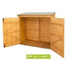 coffre de rangement ou armoire a velos 176x75 cm au sol table de jardin bois rangement bois coffre de rangement