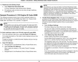 Volkswagen Audi Obd Ii Readiness Code Charts Pdf Free Download