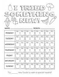 FREE Printable Food Reward Chart
