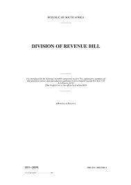 Division Of Revenue Bill
