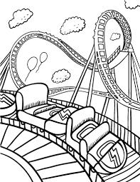 Make Learning Fun By Incorporating Activities Like This Roller Coaster Coloring Sheets Kids Love Coloring Th Roller Coaster Drawing Coaster Art Coloring Pages