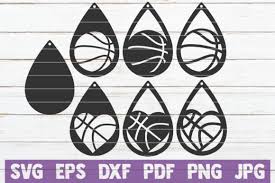 Download Basketball Earrings Cut Files Graphic By Mintymarshmallows Creative Fabrica SVG Cut Files