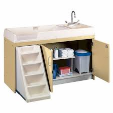 walk up changing table w/right sink