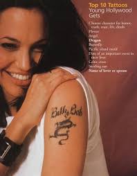 This tattoo was done in the traditional thai style, i.e., manually with needles and blessed by the artist with ancient chanting on the tattoo. Angelina Jolie Tattoos Meaning Angelina Jolies Tattoo Angelina Jolie Angelina Jolie Angelina Jolie Tattoo Angelina Jolie 2016
