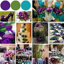 Purple Turquoise Peacock Wedding Ideas Best Wedding App The How When Where Why Of Wedding Planning Bryllupstema Drommebryllup Bryllupsfarver