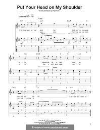 Put Your Head On My Shoulder By P Anka Your Head Lyrics And Chords Piano Songs For Beginners