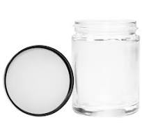 4 Ounce Clear Premium Glass Jar - Black Twist Cap - (20 qty.)